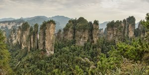 Figure 1: Horizon view of Zhangjiajie National Forest Park